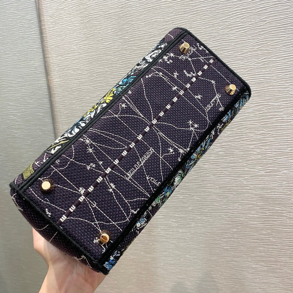 Dior MeDiorum Lady D-Lite Bag Constellation Embroidery, Blue, For Women Women’s Handbags, Crossbody Bags, 24cm CD M0565ORHP_M928