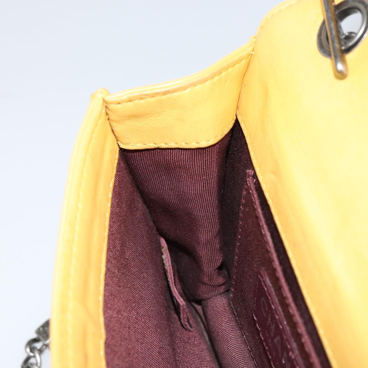 Chanel Boy Brick Flap Bag Lambskin And Plexiglass Yellow Leather Clutche & Pouche Bag