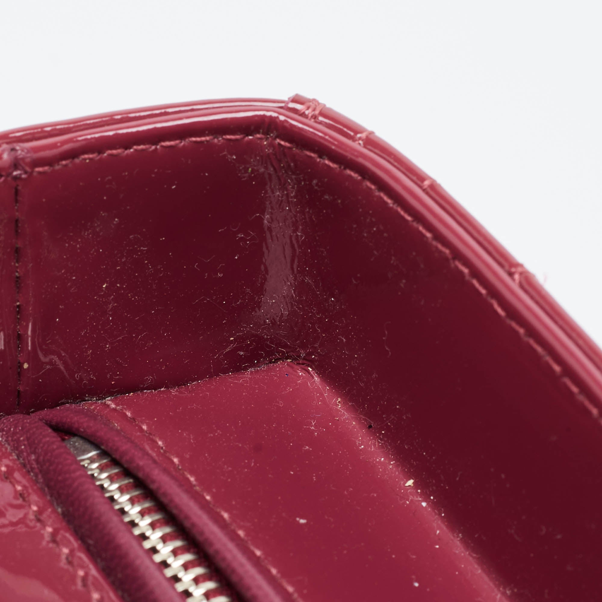 Dior Fuchsia Cannage  Leather Large Lady Dior Tote