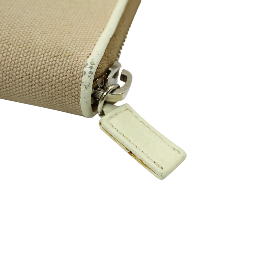 Prada 1:1 Rep Logo Canvas Zip Around Wallet
