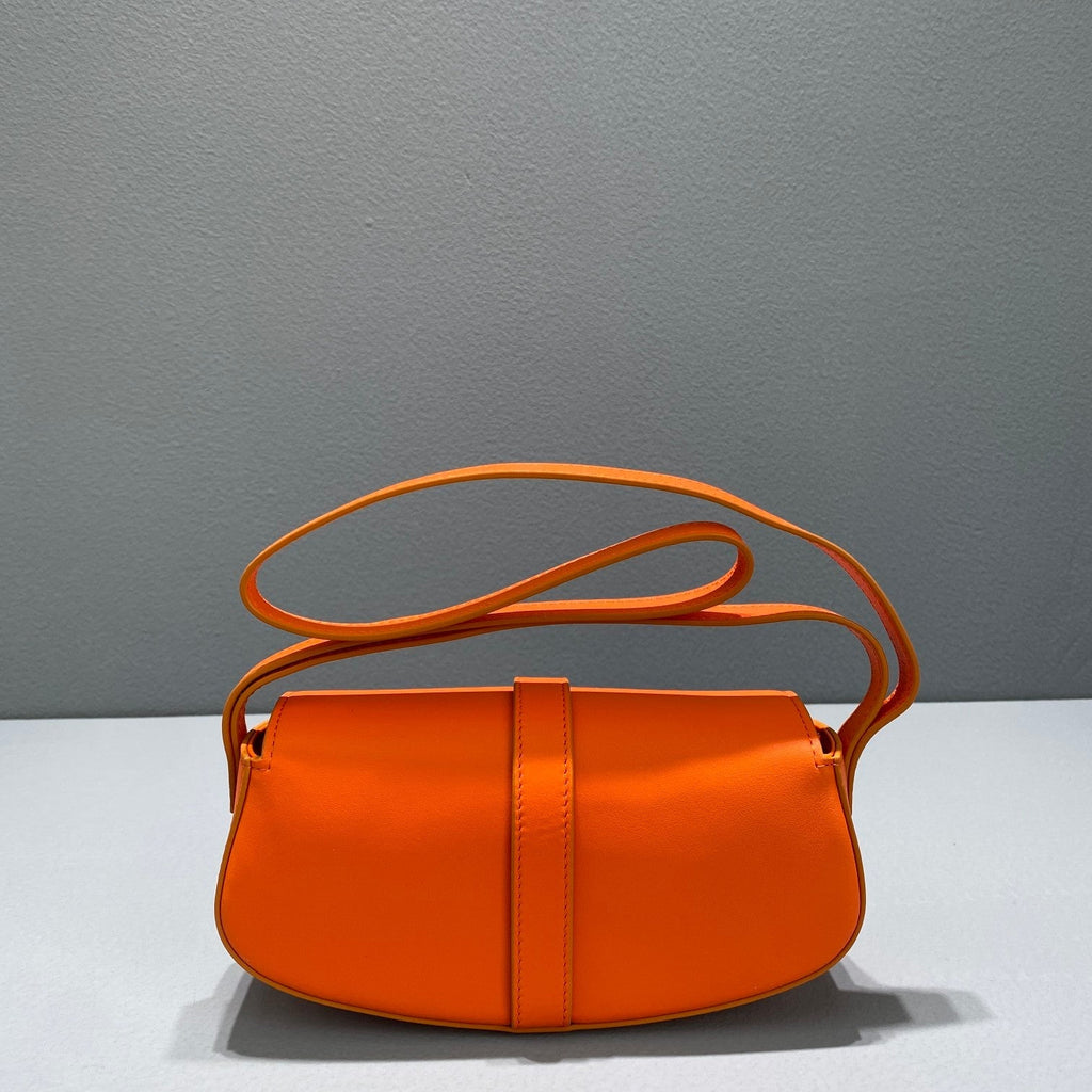 GLAMI Clutch On Strap Orange For Women 7in/18cm