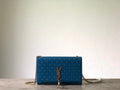 YSSL Kate Medium Chain Bag With Star Pattern Blue For Women 9in/24cm YSL