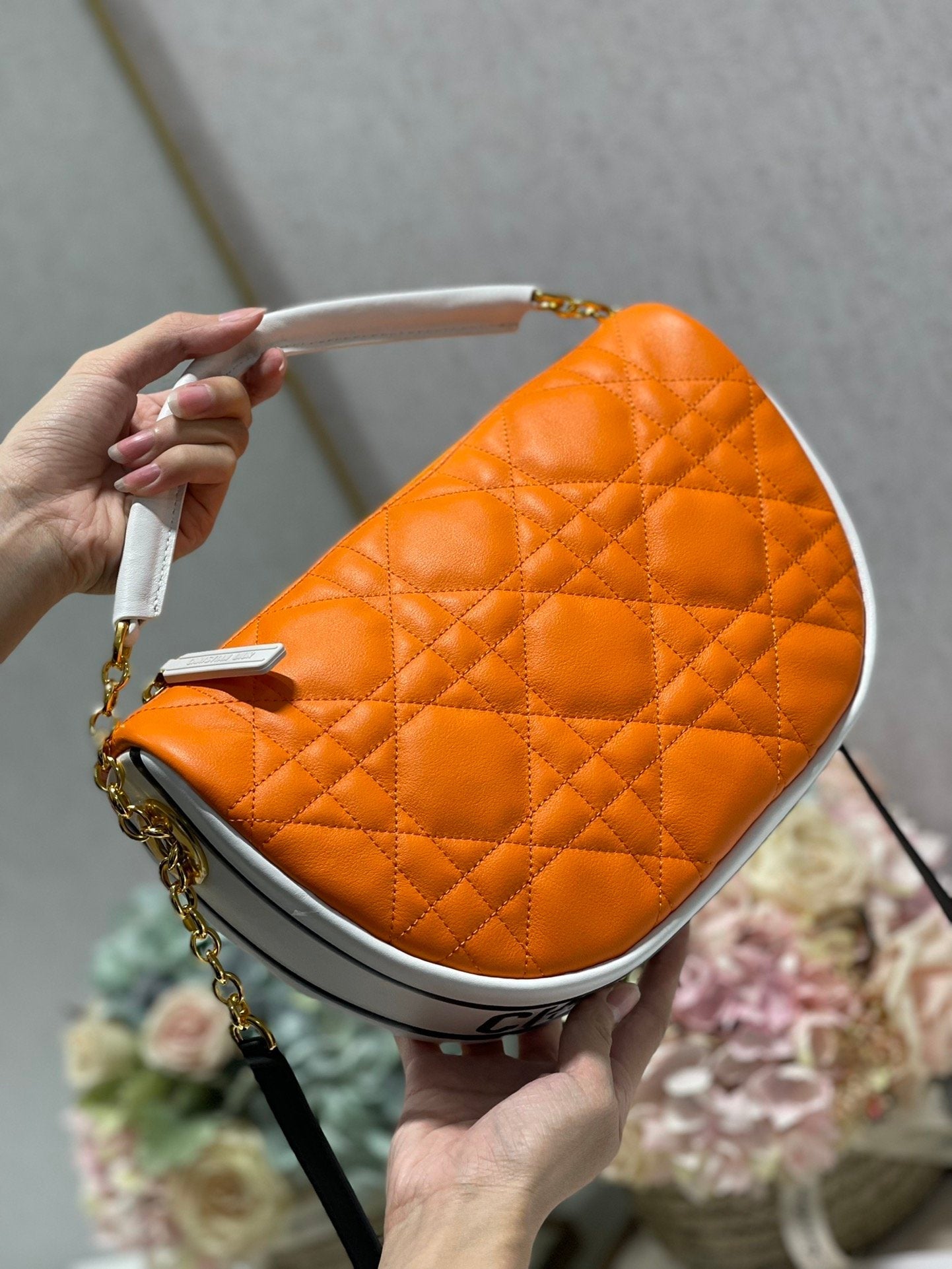 Dior MeDiorum Vibe Hobo Bag, Orange Handbags, Crossbody Bags, 30cm CD