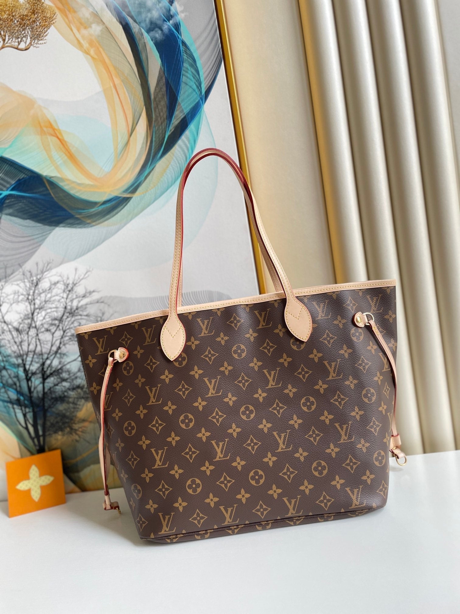 Louis Vuitton Neverfull MM Monogram Canvas Red For Women,  Shoulder Bags 12.6in/31cm Louis Vuitton M41178