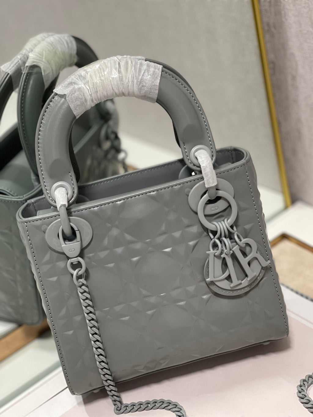 Mini Lady Bag, Dark Grey, For Women WomenÃ¢â‚¬â„¢s Handbags, Crossbody Bags, 17cm CD