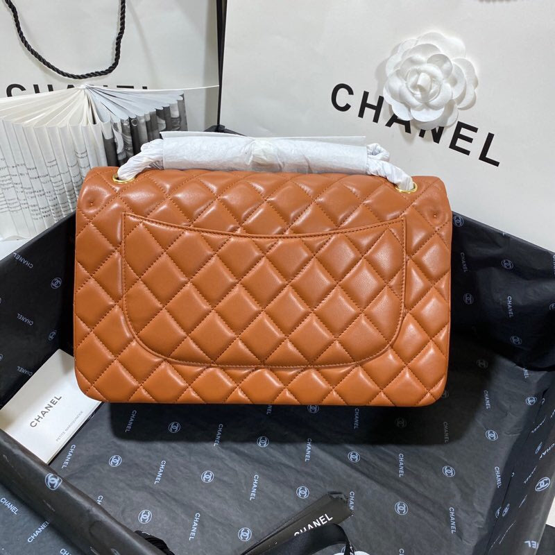 ChanelLarge Classic Handbag Gold Hardware Brown For Women Handbags, Shoulder Bags 11.8in/30cm