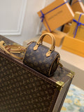 Louis Vuitton Nano Speedy Monogram Canvas For Women, WomenÃƒÂ¢Ã¢â€šÂ¬Ã¢â€žÂ¢s Handbags, Shoulder Bags 6.3in/16cm Louis Vuitton M81085