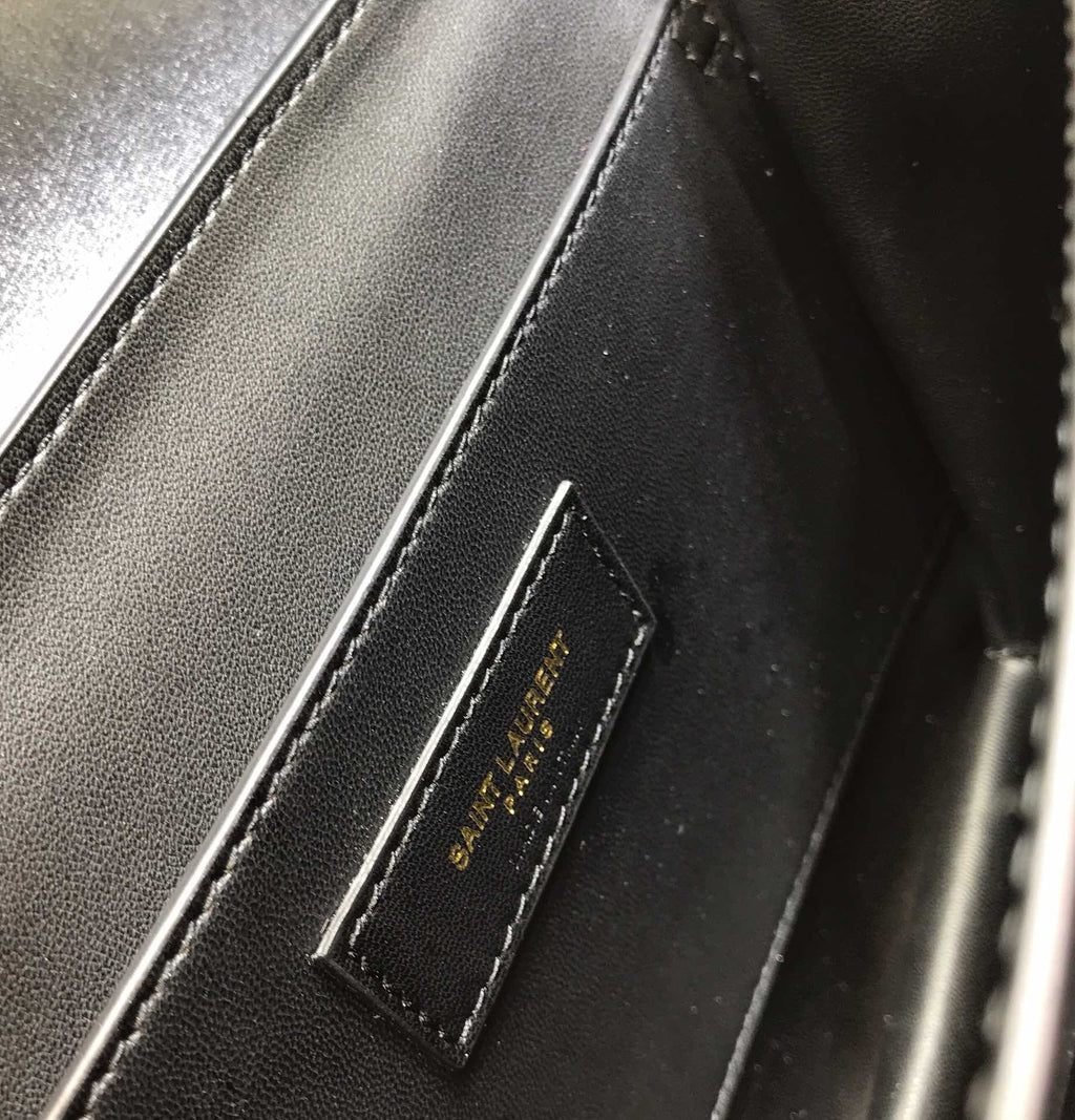 Top Quality Le Monogramme Small Satchel In Monogram Canvas And Smooth Black For Women 9in/23cm YSL