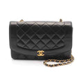 Chanel Black Diorana Flap Bag, Black, Lambskin