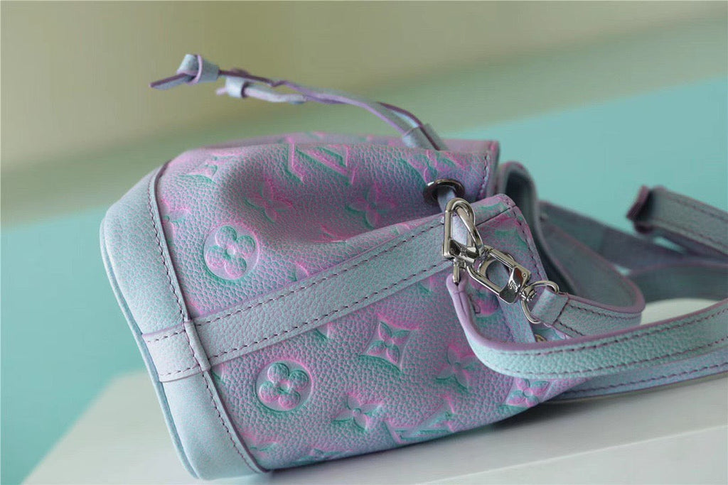 Louis Vuitton Nano Noe Monogram Empreinte Light Blue For Women,  Shoulder And Crossbody Bags 6.3in/16cm Louis Vuitton M81463