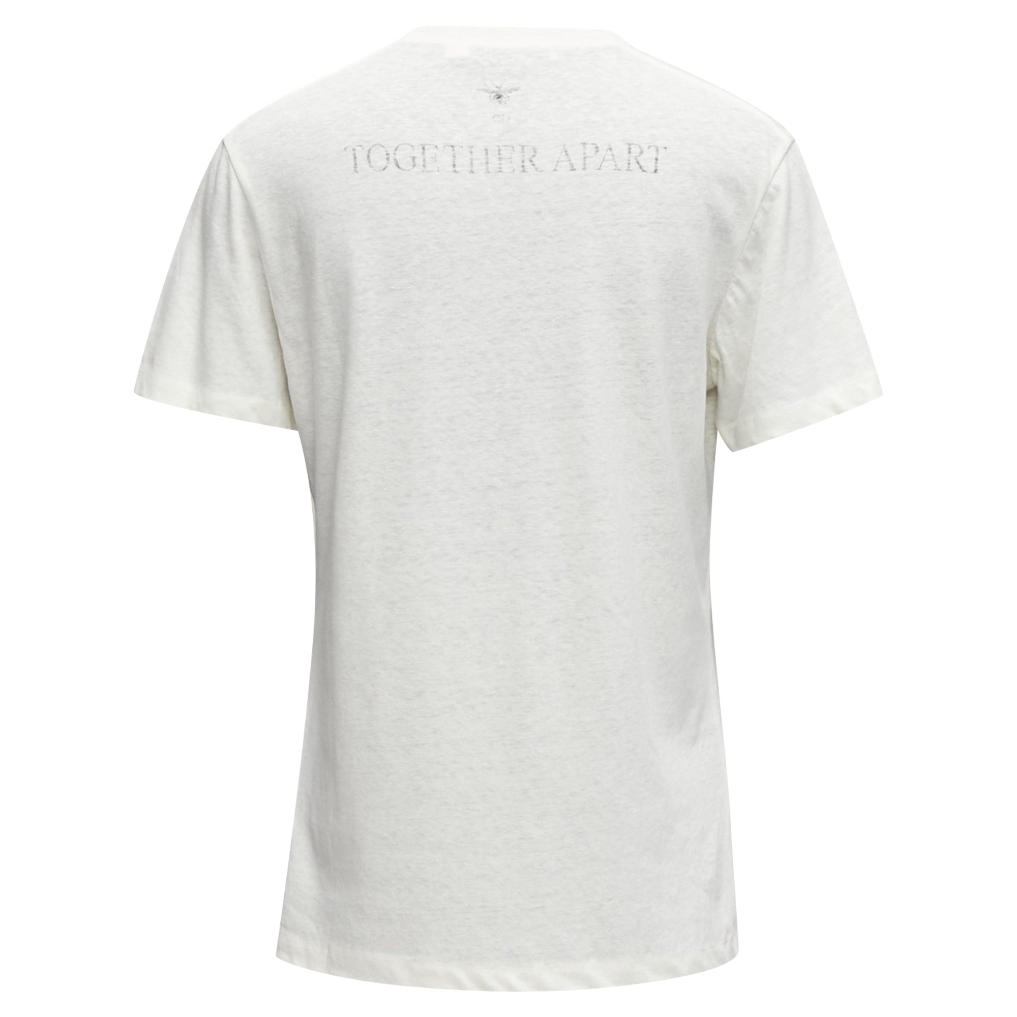 Dior MMXX Together Apart Print Washed Cotton Linen Sleeve Tshirt