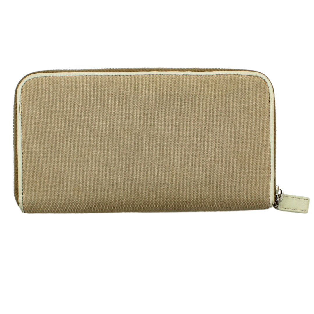 Prada 1:1 Rep Logo Canvas Zip Around Wallet