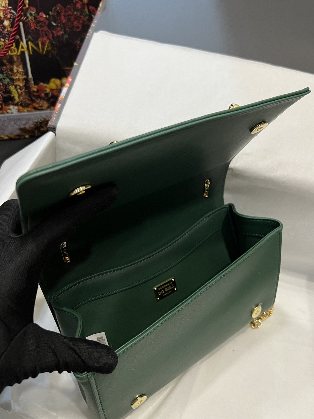 Nappa Girls Shoulder Bag Green For Women 8.3in/21cm GLAMIÃ‚Â 