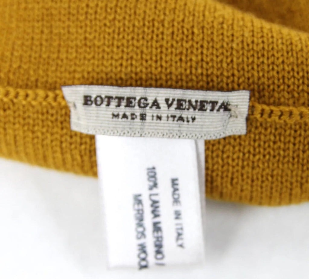Bottega Veneta Merinos Wool Beanie Hat Orange Brown
