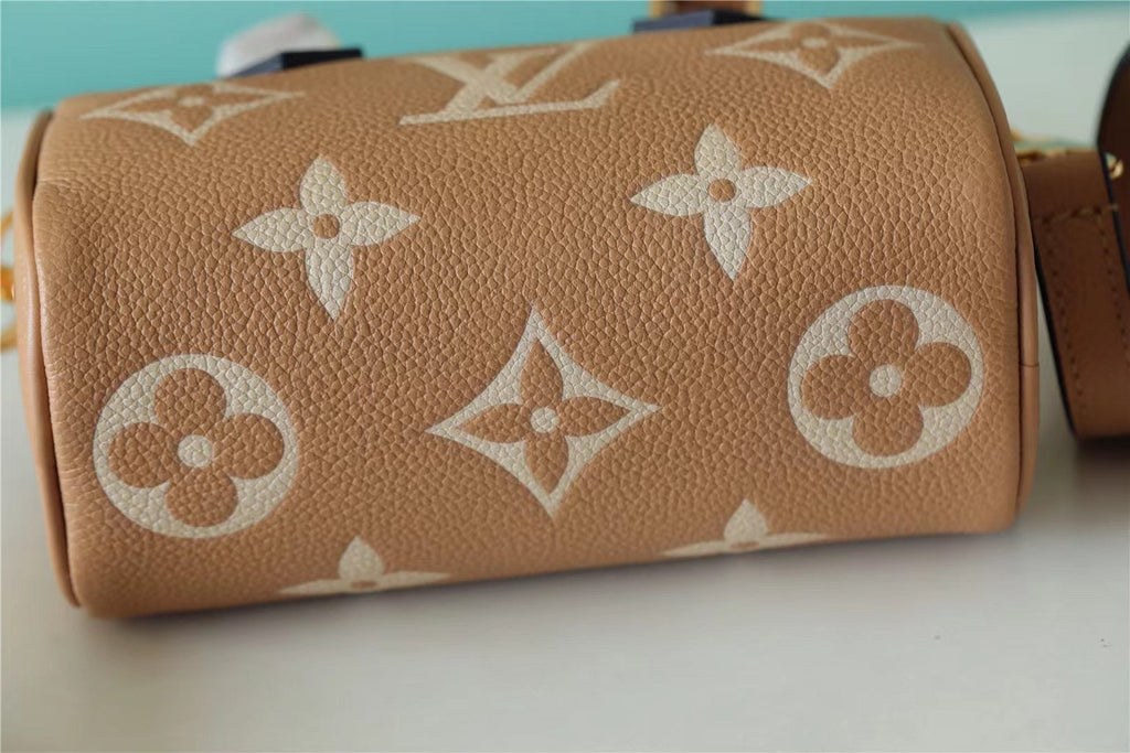 Louis Vuitton Nano Speedy Monogram Empreinte Arizona Beige / Cream For Women,  Shoulder And Crossbody Bags 6.3in/16cm Louis Vuitton M81457