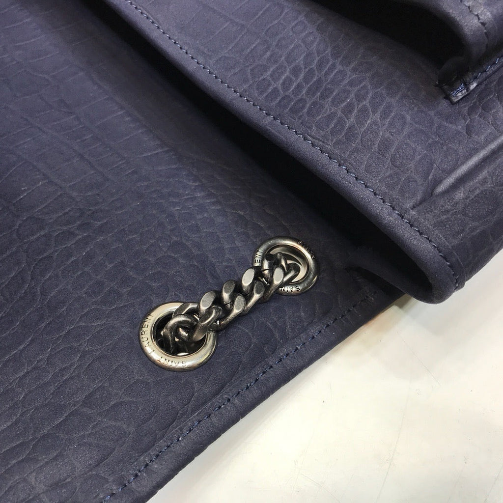 YSSL Niki Medium Chain Bag In-Embossed NavyÂ For Women 11in/28cm YSL