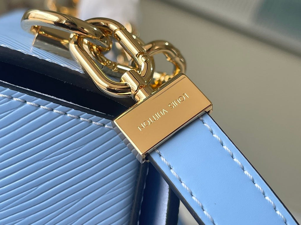 Louis Vuitton Twist MM Monogram Flower Bleu Nuage Blue For Women,  Shoulder And Crossbody Bags 9.1in/23cm Louis Vuitton M59627