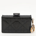Dior Black Cannage  Leather Lady Dior 5 Gusset Card Holder