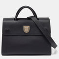 Black Leather Medium Diorever Bag