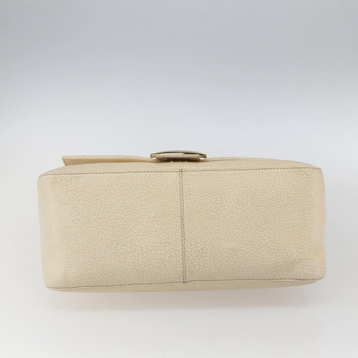 Fendi Mamma Baguette Shoulder Bag Canvas Beige Leather Shoulder Bag Bag