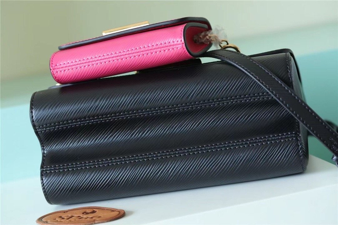 Louis Vuitton Twist MM Bag, Shoulder and Cross Body Bags For Women Black / Fuchsia 9.1in/23cm Louis Vuitton M59885