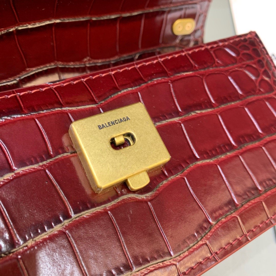Gossip Small On Chain Shoulder Bag Dark Red, For Women,  Bags 7.4in/19cm