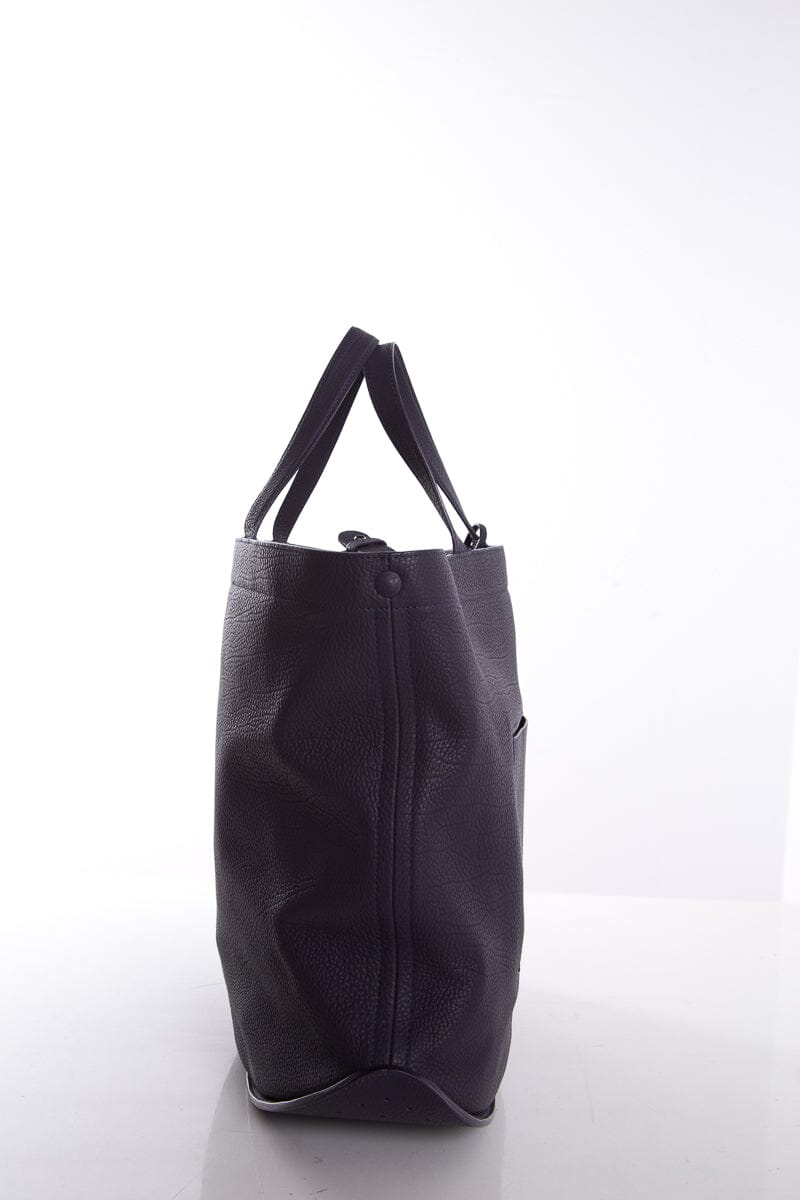 DeLouis Vuittonaux Navy Grained Leather Pin Cabas Shoulder Strap Tote
