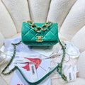 ChanelMini GlamIap Bag Gold Hardware Green For Women Handbags, Shoulder Bags 6.7in/17cm AS3365