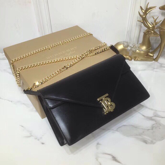 GLAMI Small Tb Envelope Clutch Black By British Heritage For Women, Bags 10.2in/26cm