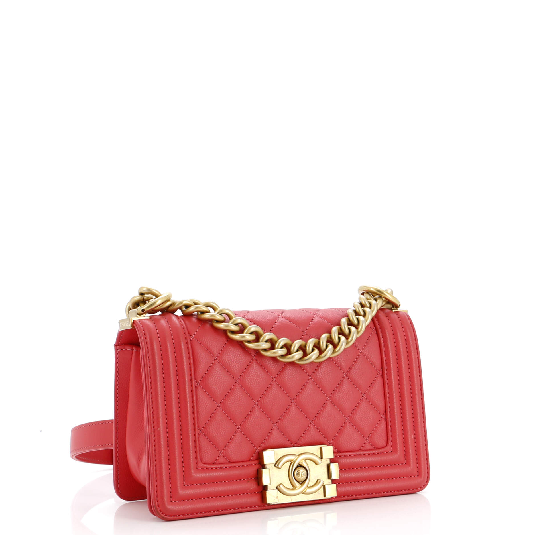 Chanel Boy Flap Bag Quilted Caviar Small