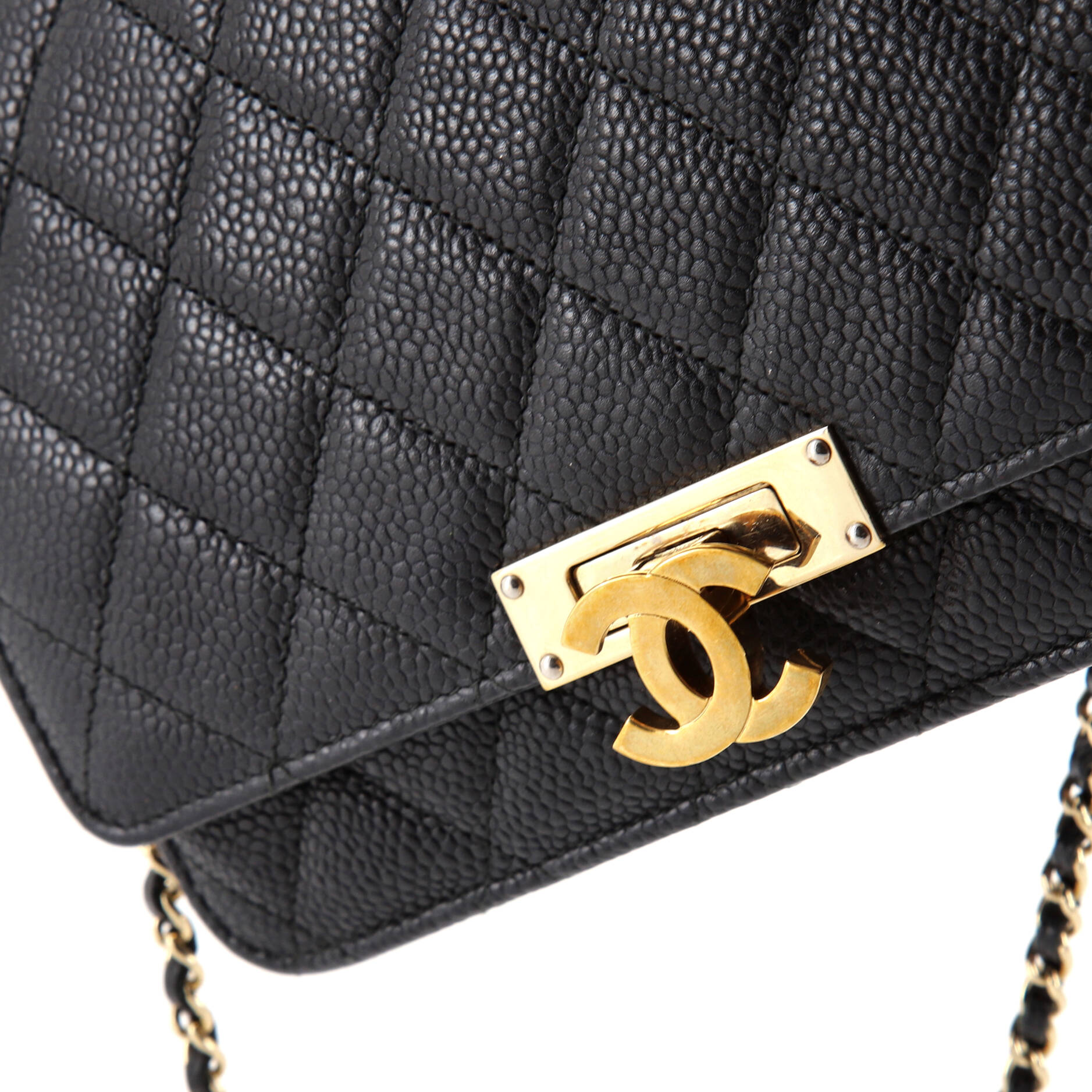 Chanel Golden Class Wallet on Chain Quilted Caviar
