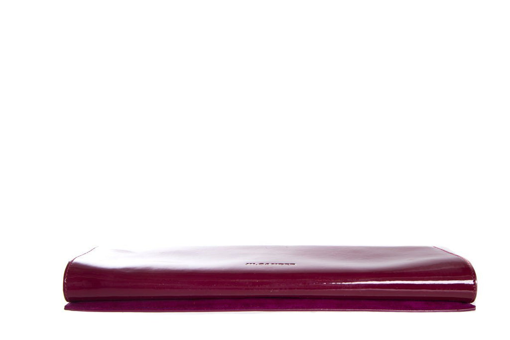 Jil Sander Magenta Patent Leather Clutch