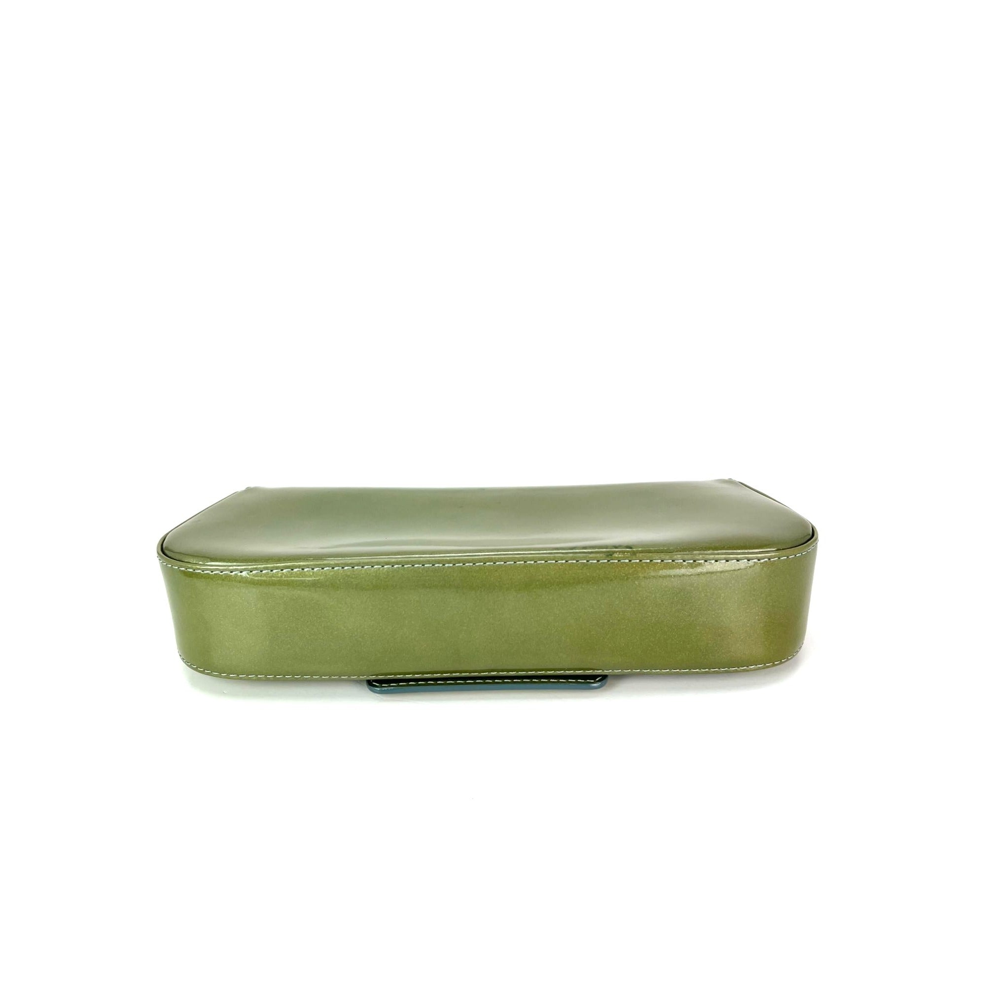 Louis Vuitton  Leather Sobe Green Clutch