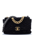 Chanel 19 Flap Bag Quilted Tweed and Ribbon Large