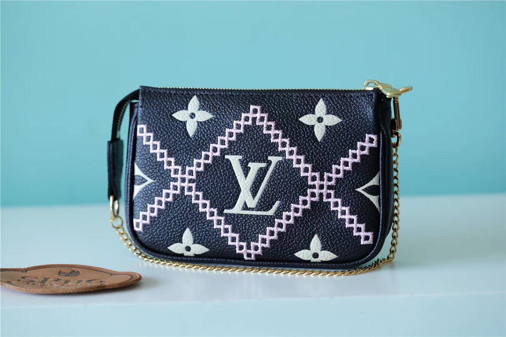 Louis Vuitton Mini Pochette AcGLAMIssoires Monogram Empreinte White For Women, WomenÃƒÂ¢Ã¢â€šÂ¬Ã¢â€žÂ¢s Handbags, Shoulder Bags And Crossbody Bags 6.1in/15.5cm Louis VuittonÃƒâ€šÃ‚Â 