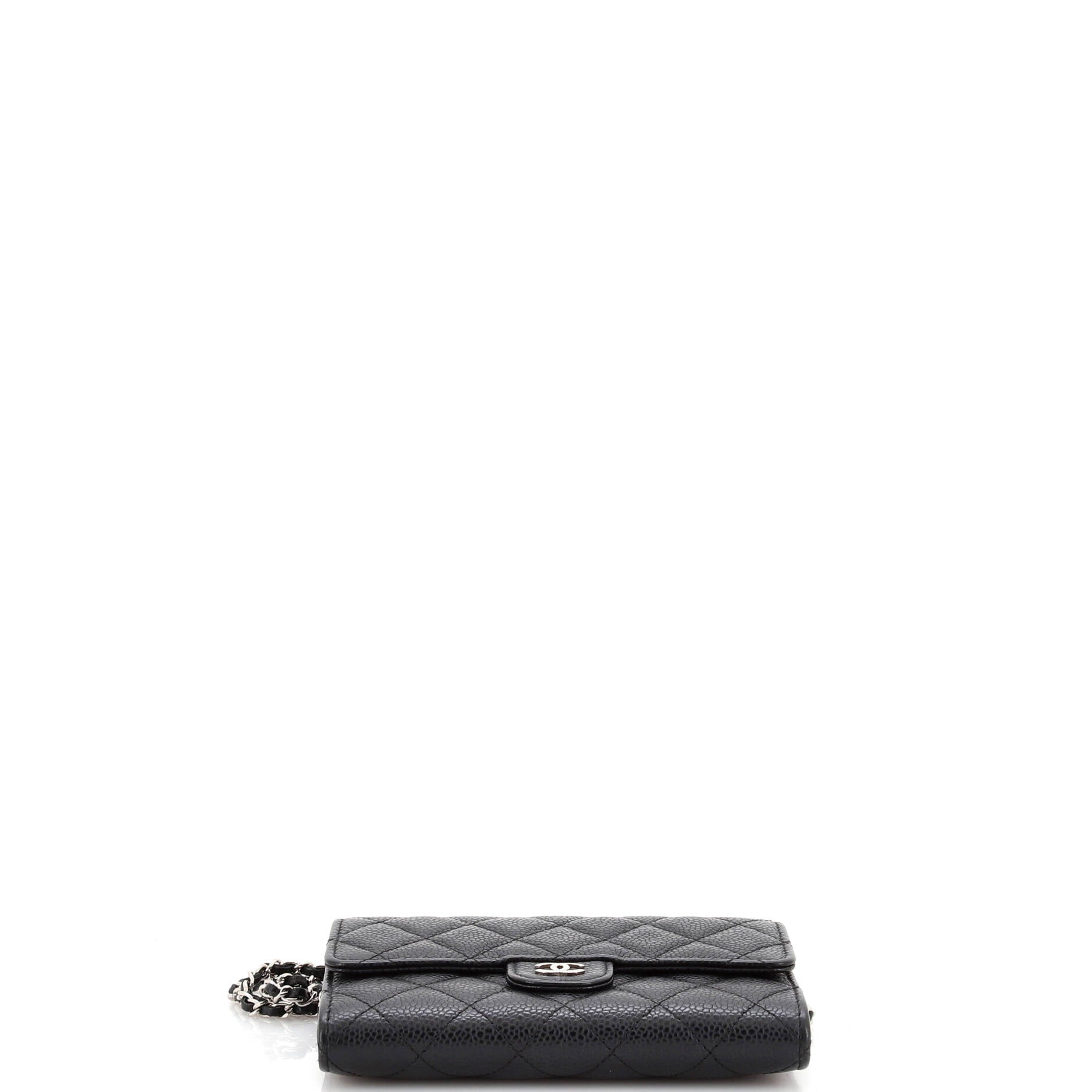Chanel Classic Flap Wallet Crossbody Bag Quilted Caviar Mini