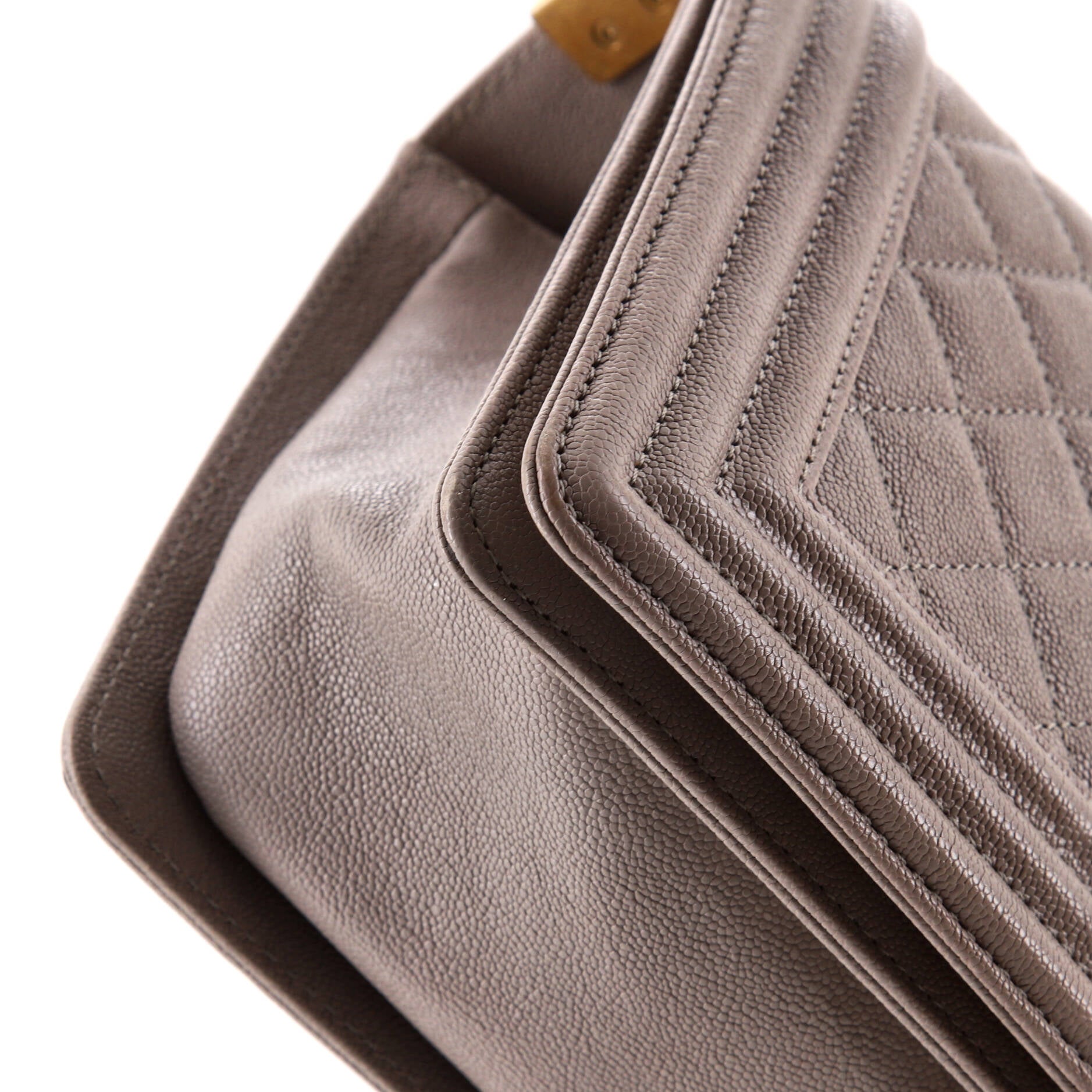 Chanel Boy Flap Bag Quilted Caviar Old Medium