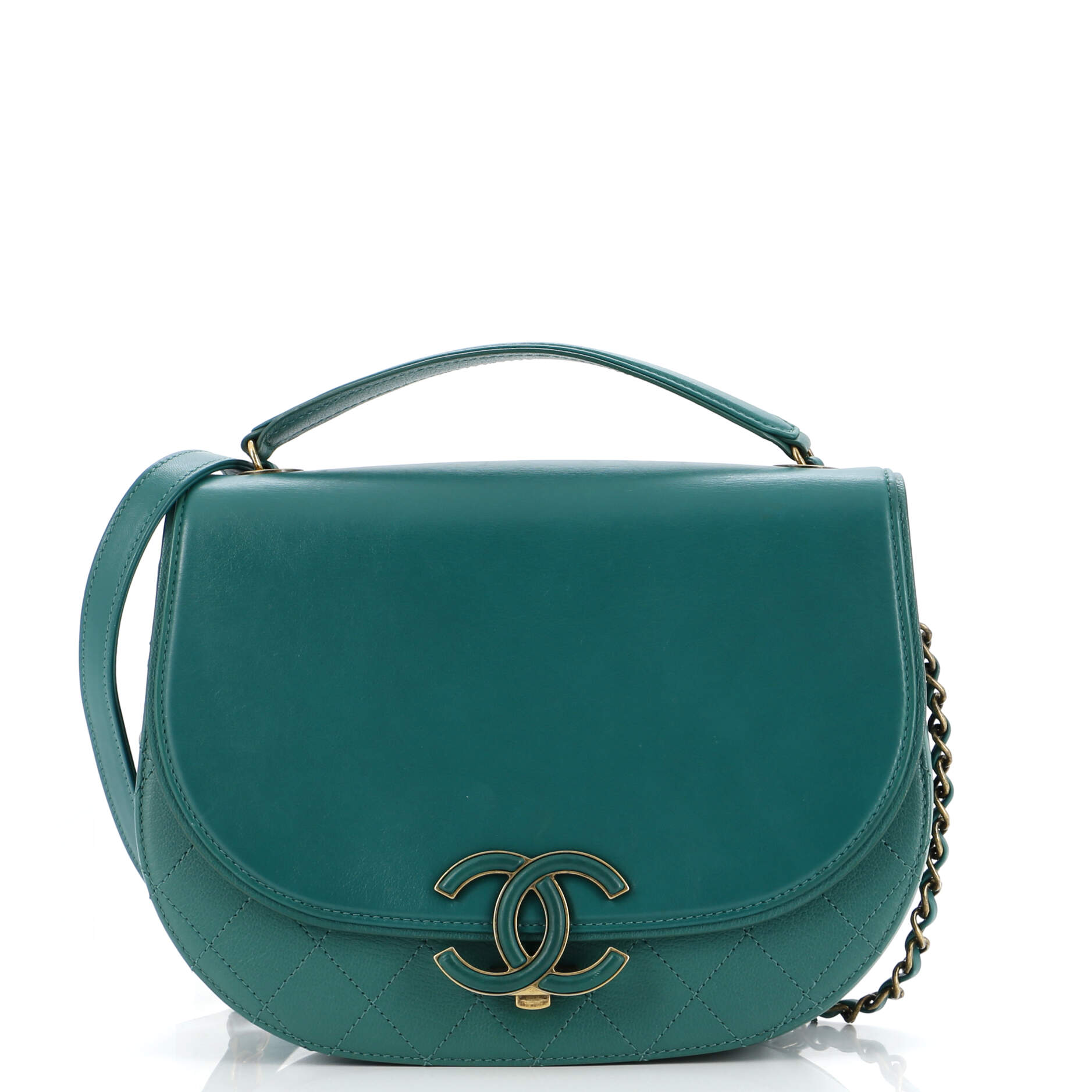 Chanel Coco Curve Flap Messenger Calfskin and Quilted Goatskin Medium