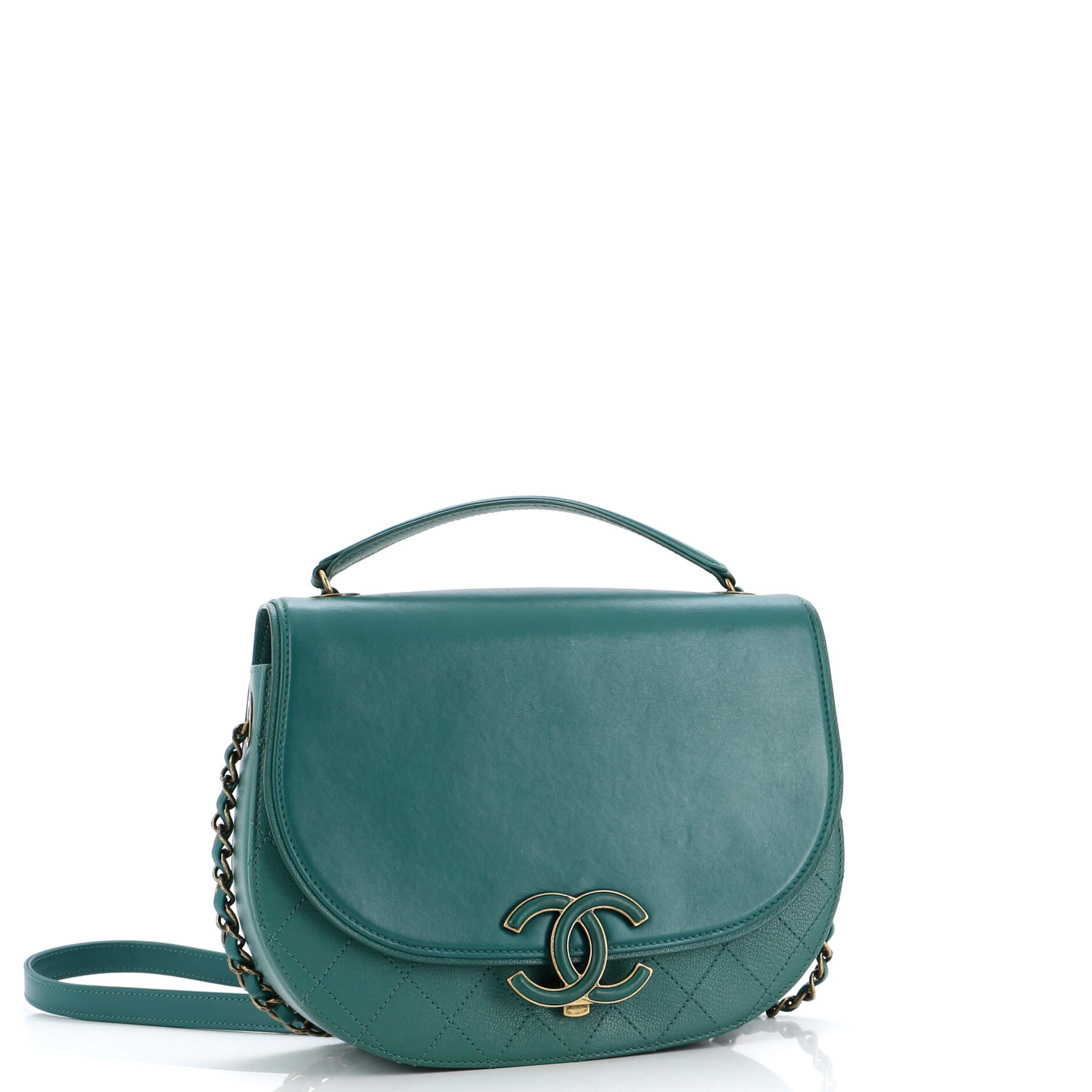 Chanel Coco Curve Flap Messenger Calfskin and Quilted Goatskin Medium