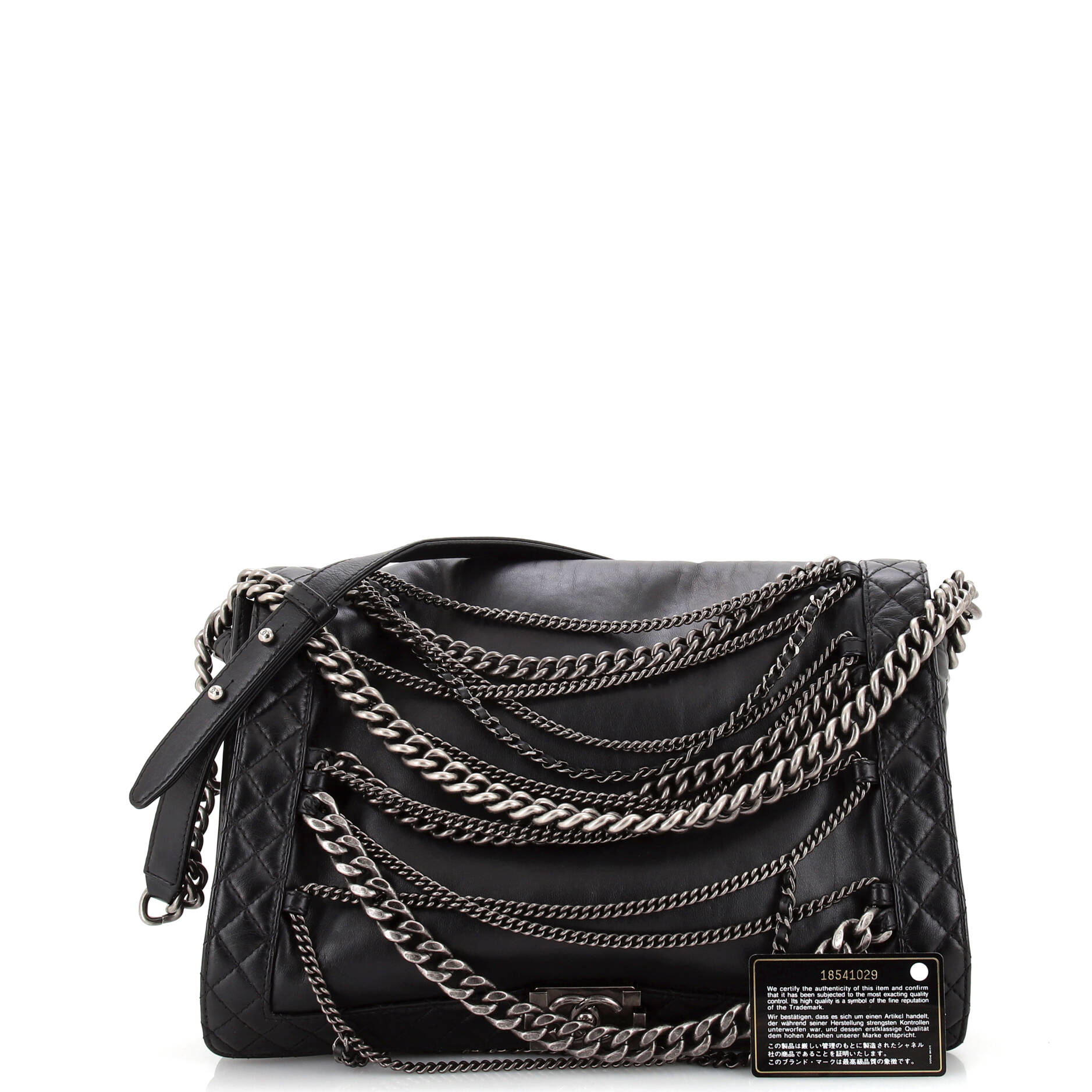 Chanel Boy Flap Bag Enchained Lambskin XL