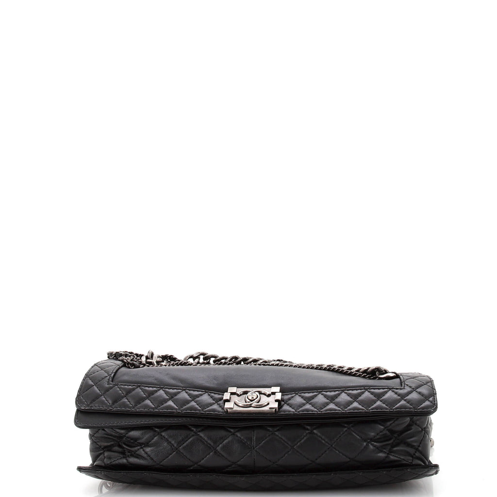 Chanel Boy Flap Bag Enchained Lambskin XL
