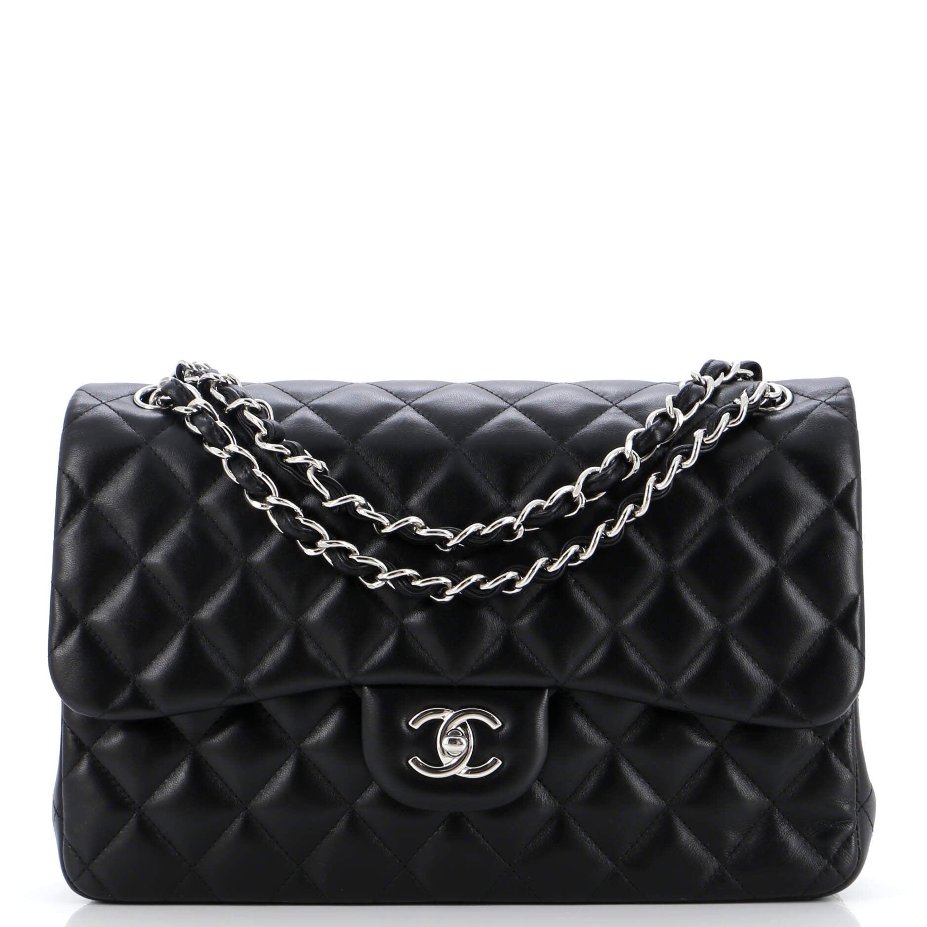Chanel Classic Double Flap Bag Quilted Lambskin Jumbo