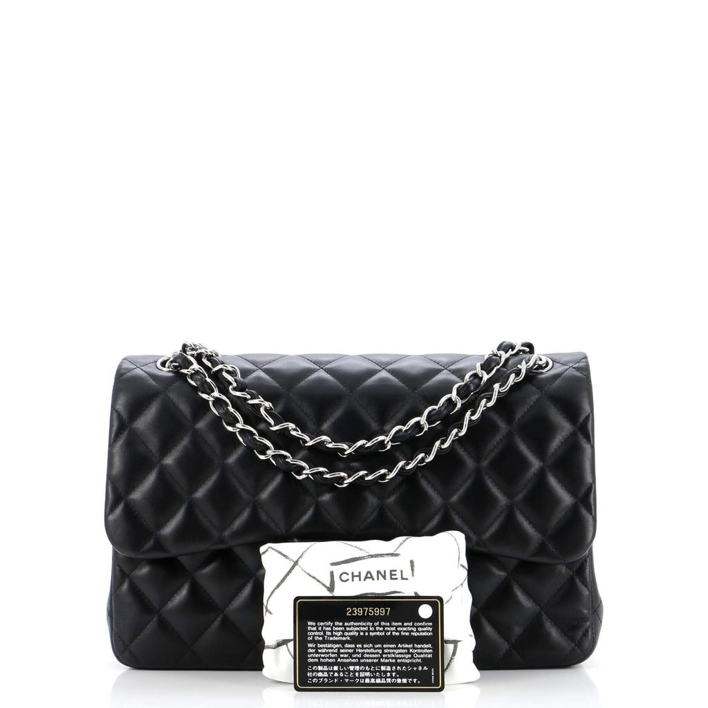 Chanel Classic Double Flap Bag Quilted Lambskin Jumbo