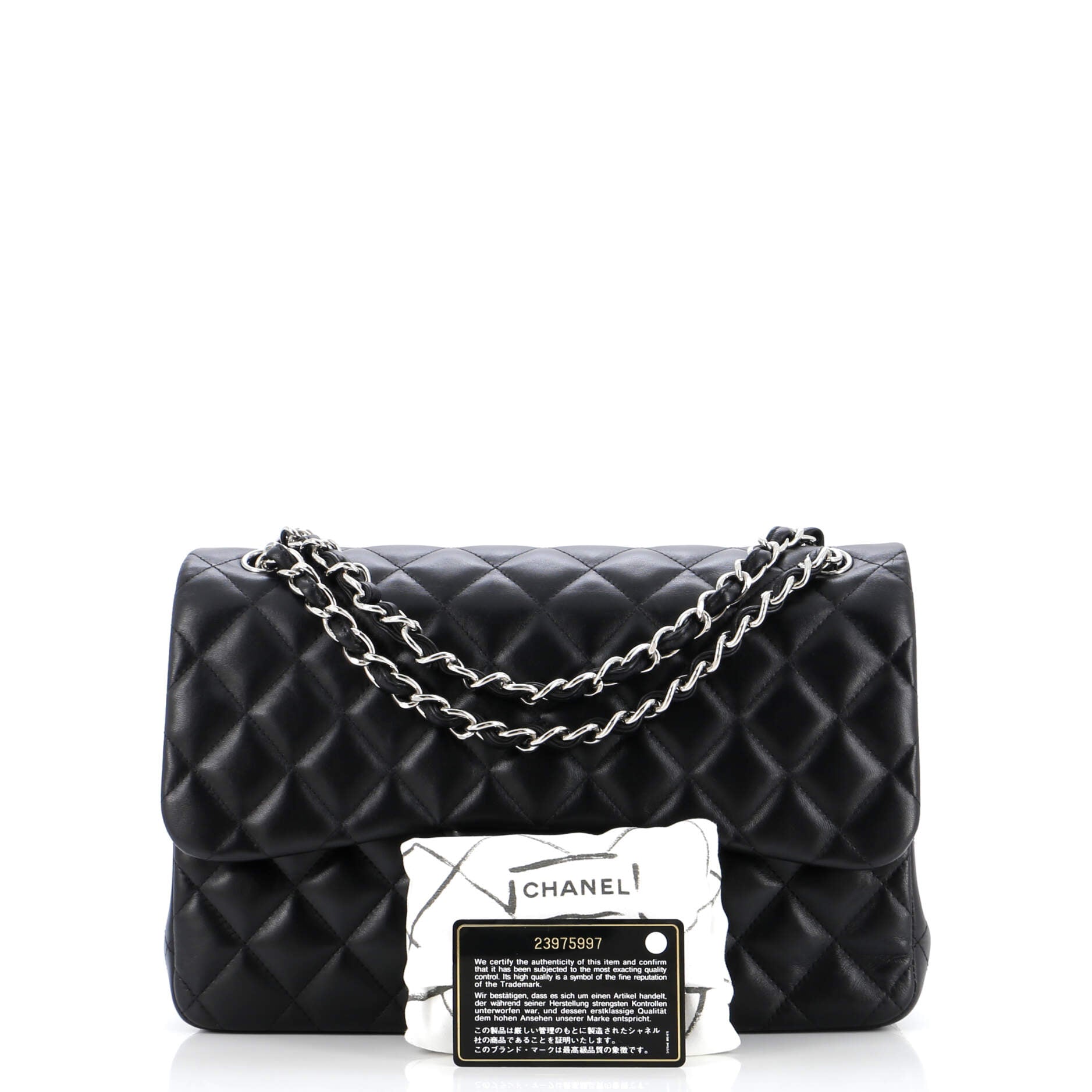 Chanel Classic Double Flap Bag Quilted Lambskin Jumbo
