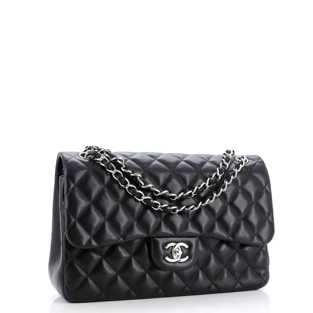 Chanel Classic Double Flap Bag Quilted Lambskin Jumbo