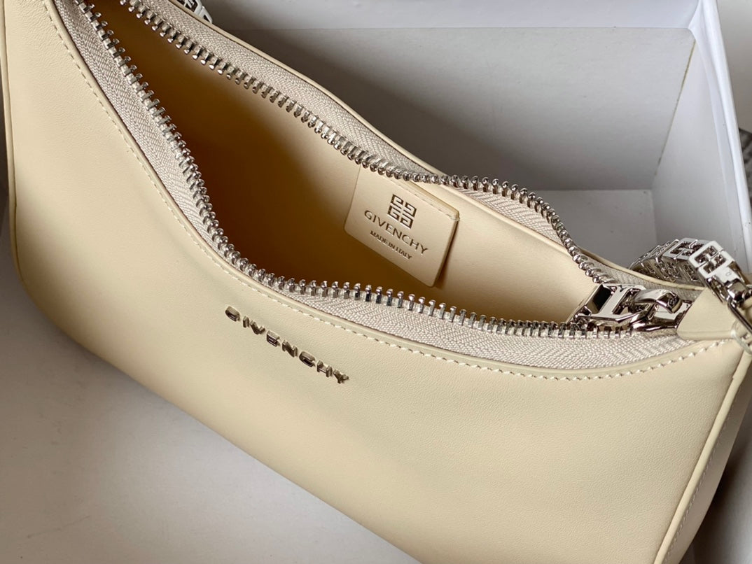 gv Small Moon Cut Out Bag Cream For Women, Handbags, Shoulder Bags 9.8in/25cm GVC