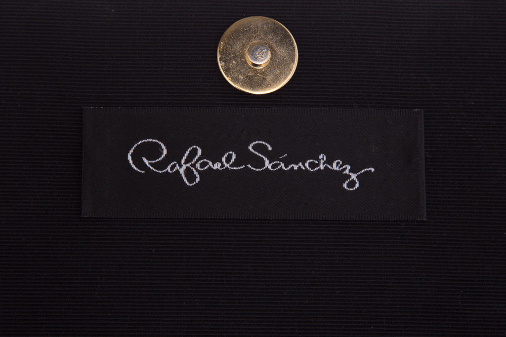 Rafael Sanchez Vintage Black Printed Shoulder Bag