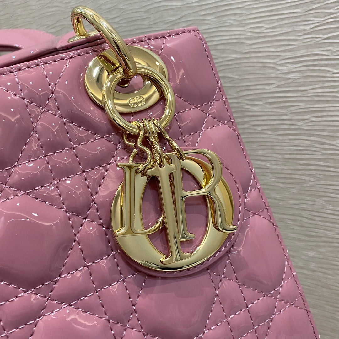 GLAMI Small Lady Bag Clutch Gold Toned Hardware Pink For Women 8in/20cm CD