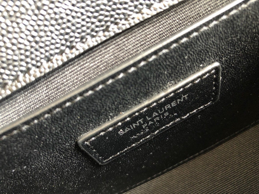 Top Quality Envelope Small Bag In Mix MatelassÃ© Grain De Poudre Black For Women 8.2in/21cm YSL 600195BOW921000