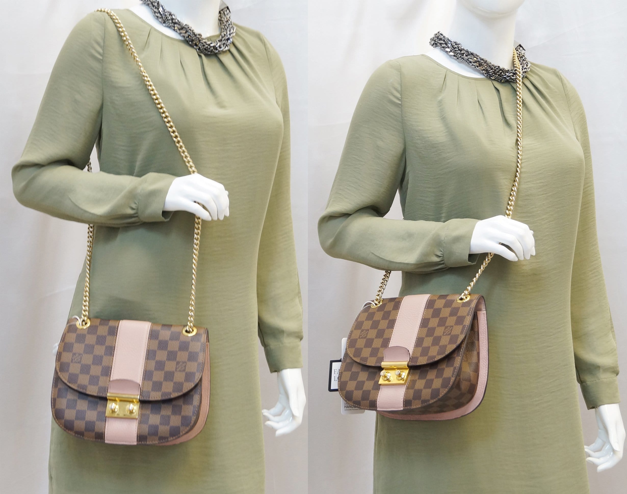 LOUIS VUITTON Wight Damier Ebene Magnolia Shoulder Crossbody Bag